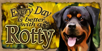 Rottweiler_Every Day Flowers sign
